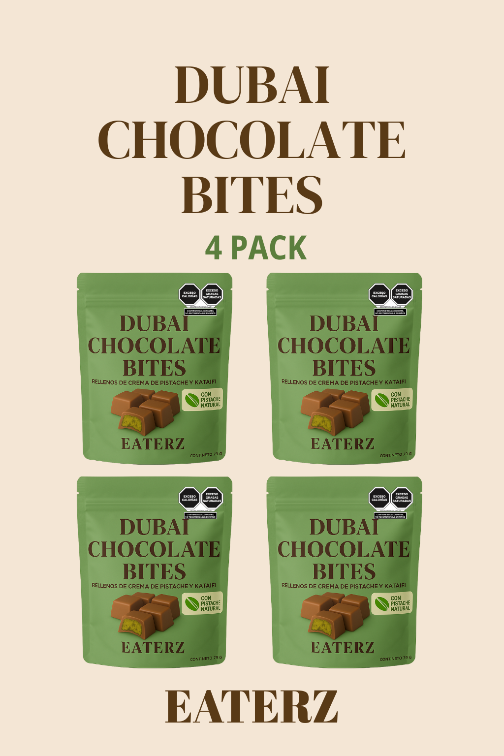 DUBAI CHOCOLATE BITES (4 PACK)